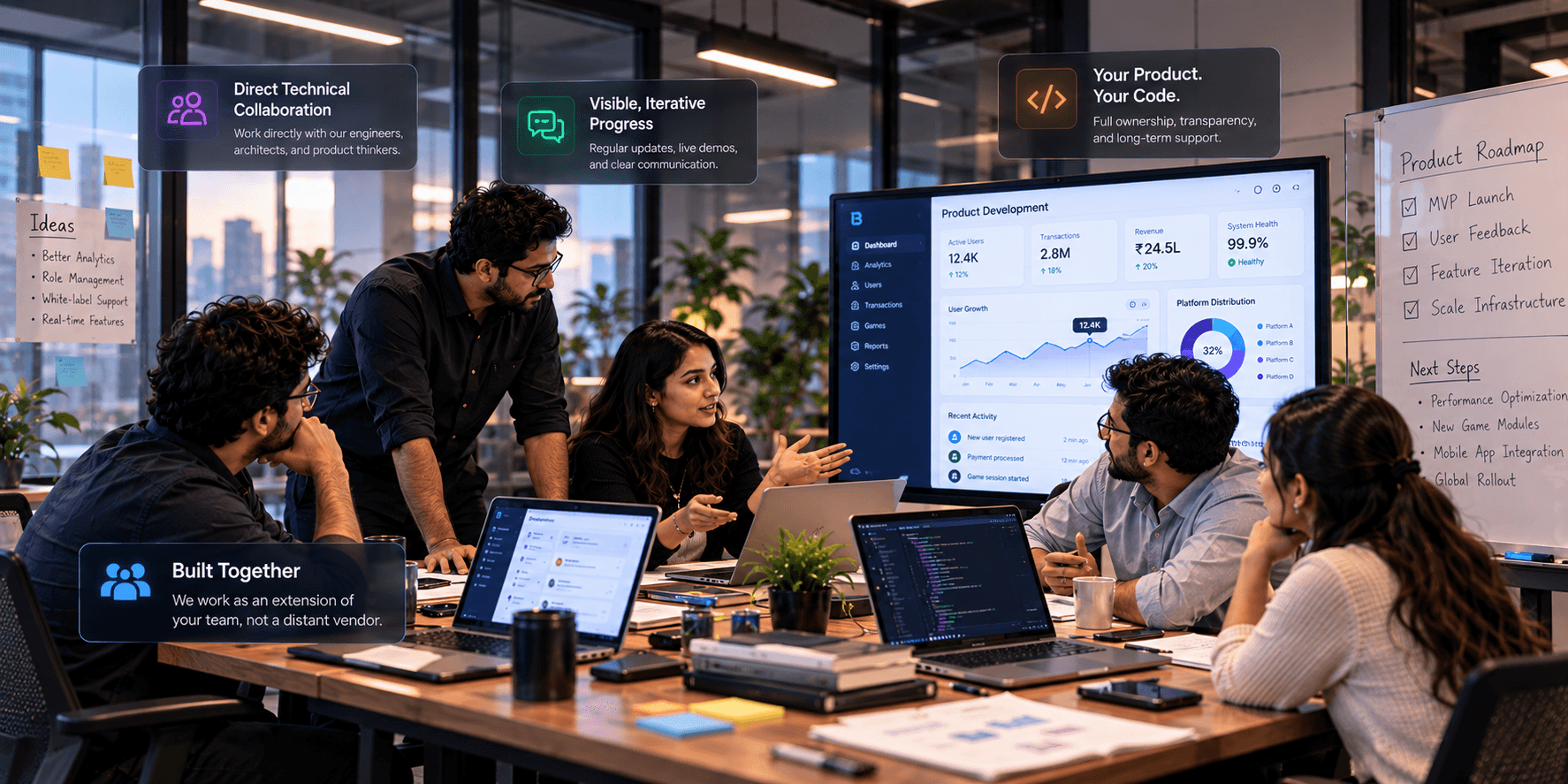 Collaborative Product Development Meeting — Direct Collaboration and Technical Transparency