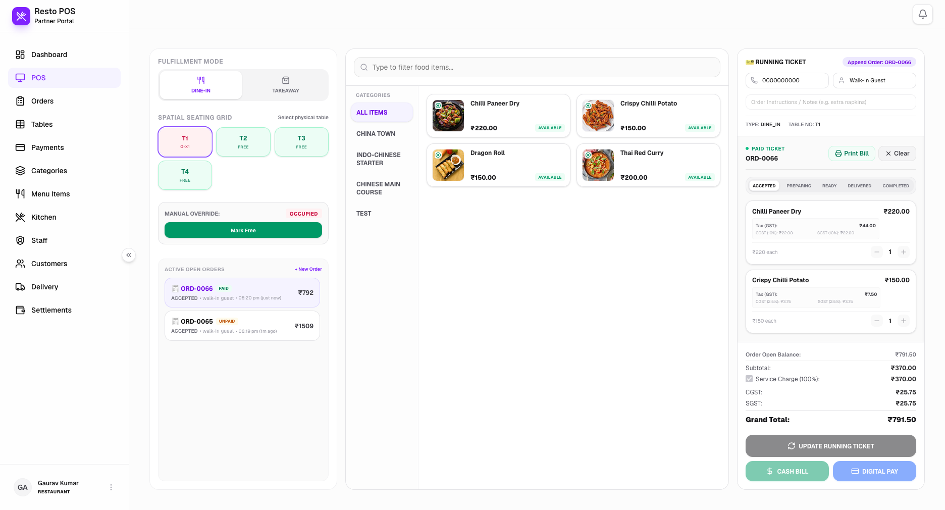 BitzPOS Restaurant Platform